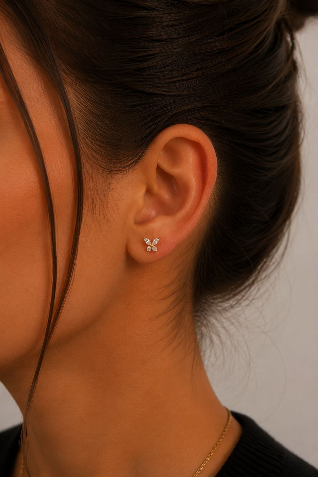TWINS Crystal Butterfly Stud