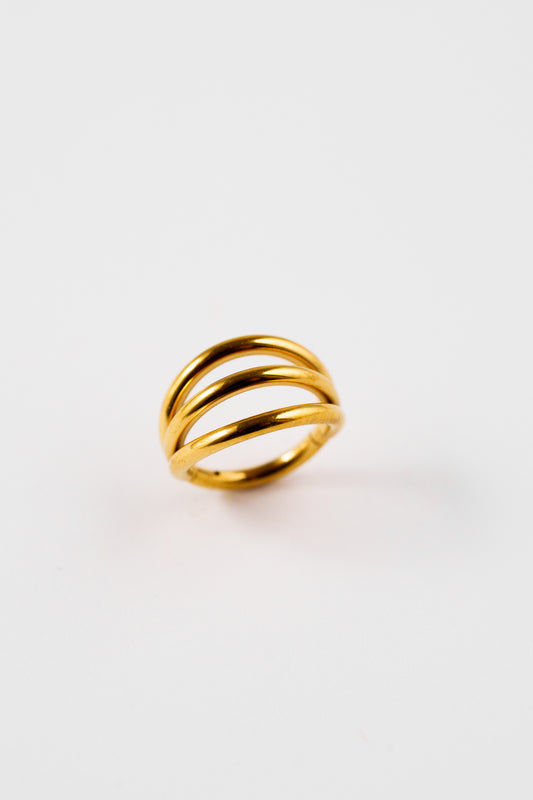 Triple Band Titan Gold Ring