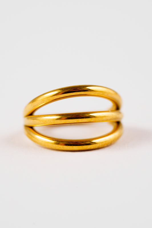 Triple Band Titan Gold Ring