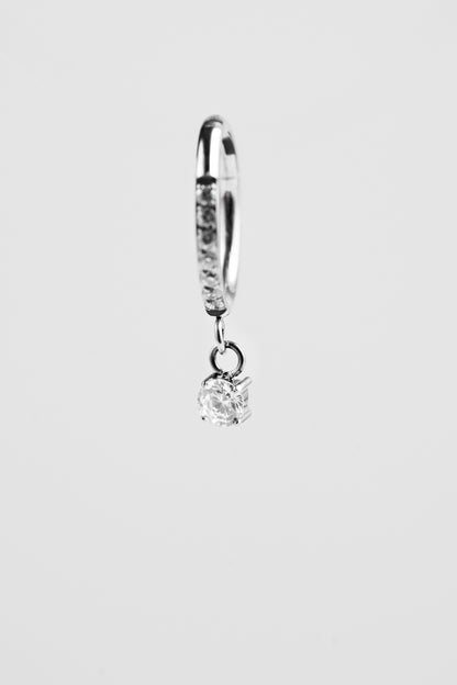 TWINS Crystal Drop Hoop