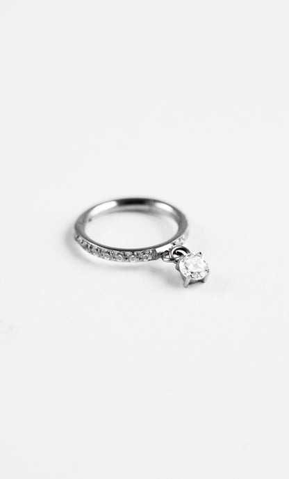 TWINS Crystal Drop Hoop