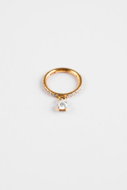 TWINS Crystal Drop Hoop