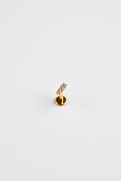 TWINS Triple Crystal Bar Stud