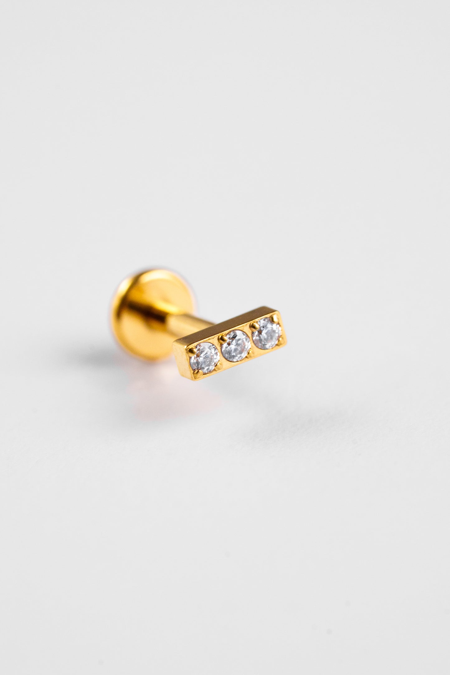 TWINS Triple Crystal Bar Stud