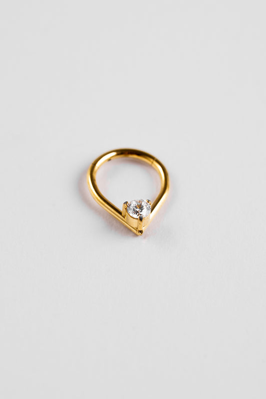 Titan Piercing – V-Shape Crystal