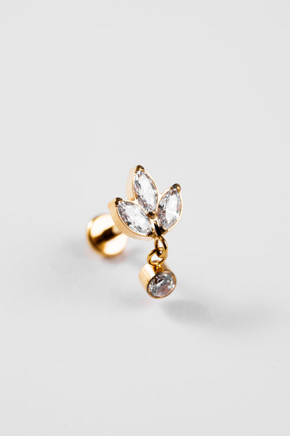 Crystal Bloom Dangle Stud