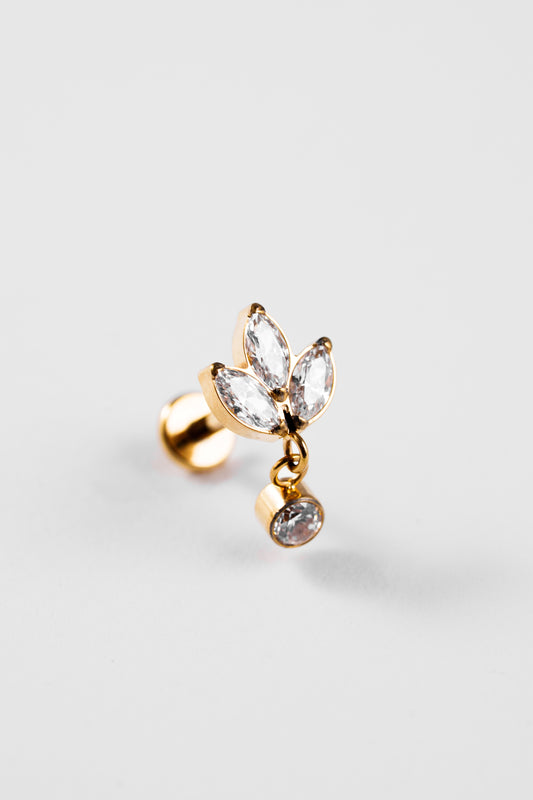 Crystal Bloom Dangle Stud