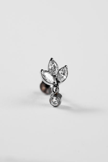 Crystal Bloom Dangle Stud