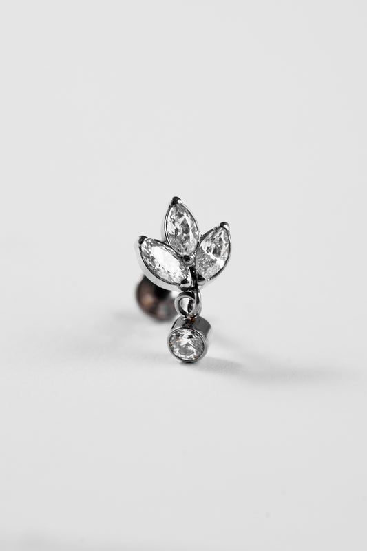 Crystal Bloom Dangle Stud