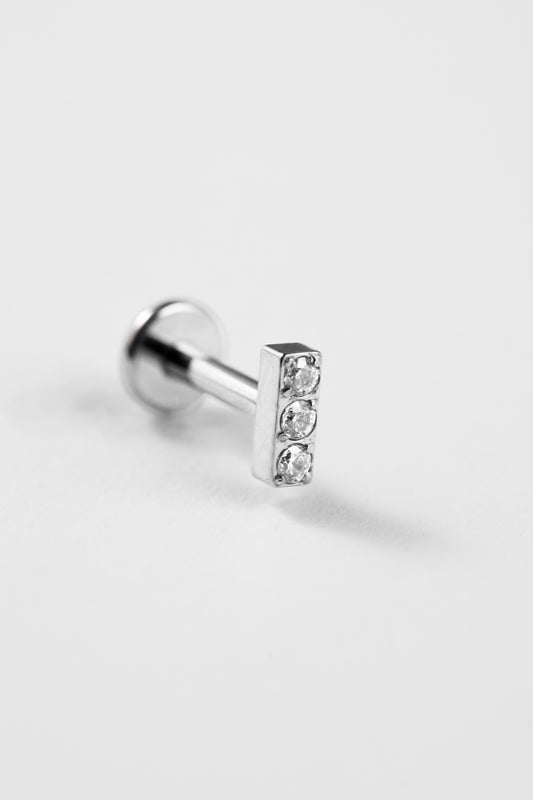 Triple Crystal Bar Titan Labret