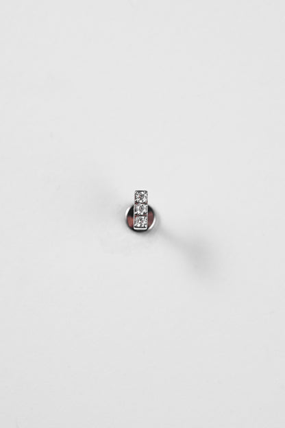 TWINS Triple Crystal Bar Stud