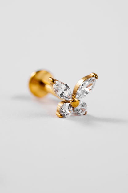 TWINS Crystal Butterfly Stud