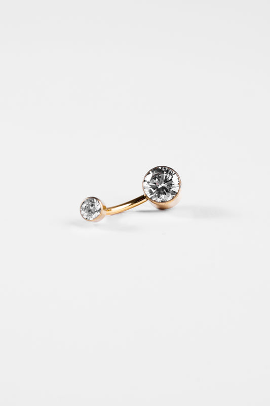 Crystal Double Navel Barbell