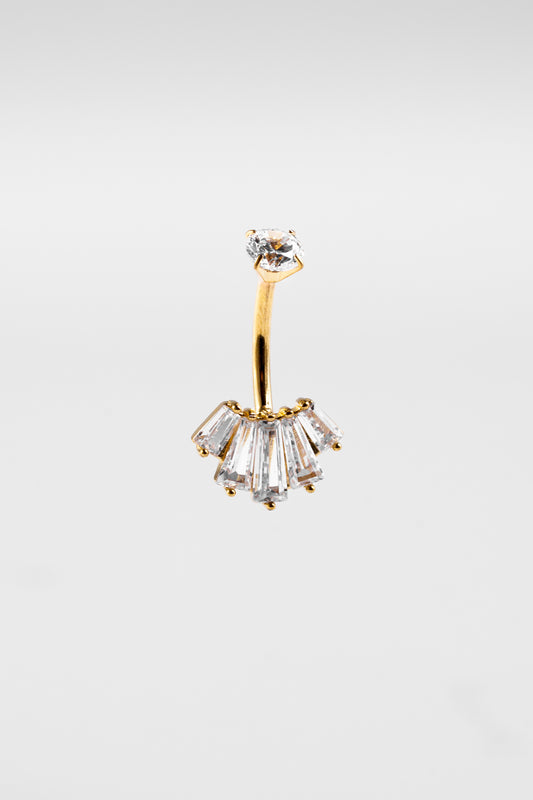Crystal Fan Navel Barbell
