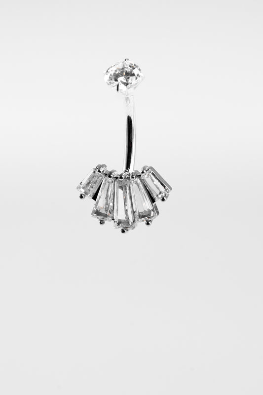 Crystal Fan Navel Barbell