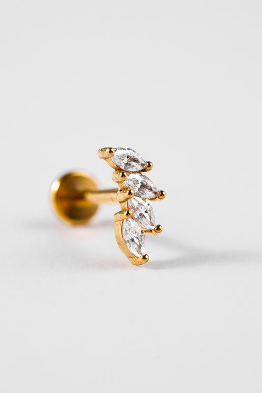 Crescent Crystal Stud