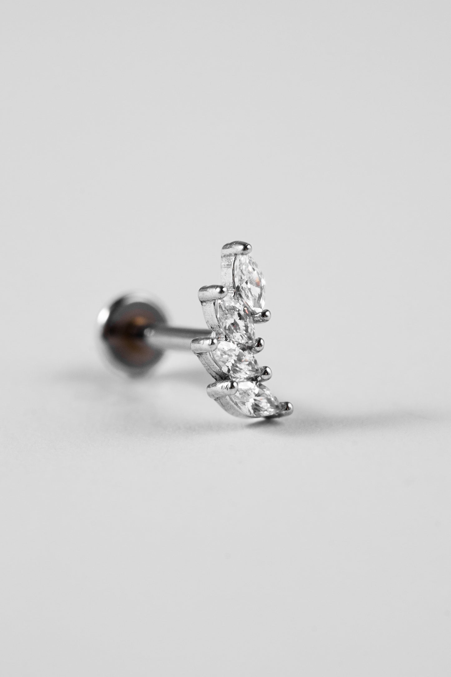 Crescent Crystal Stud