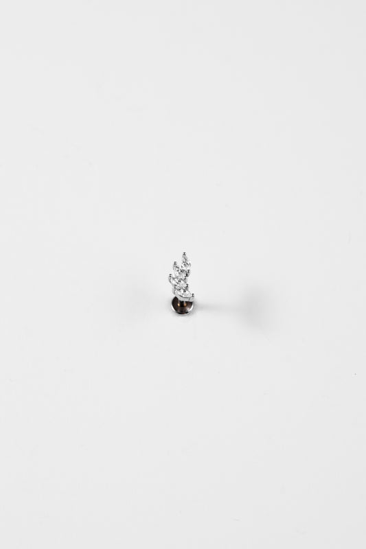 Crescent Crystal Stud
