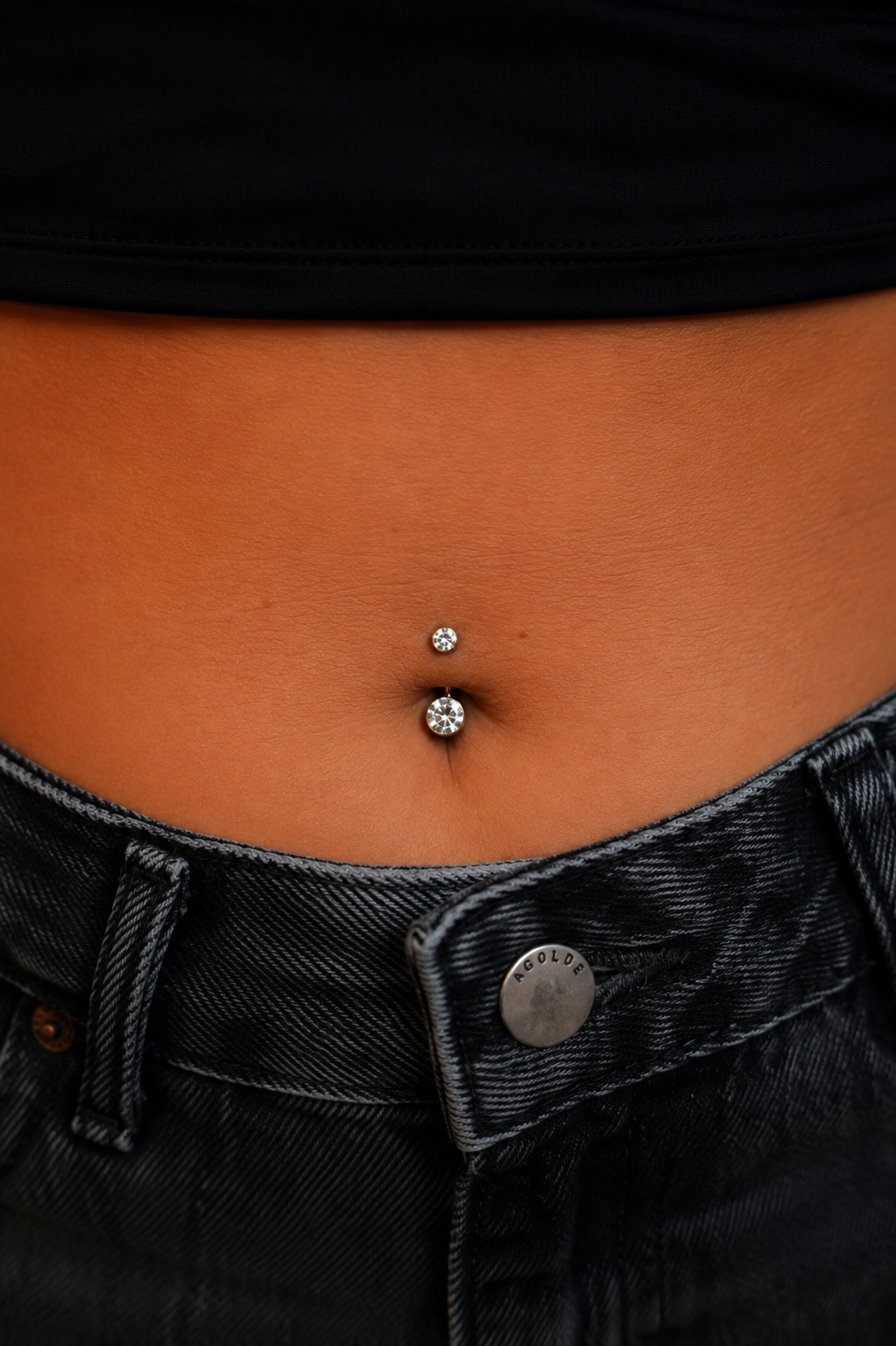 TWINS Crystal Belly Bar