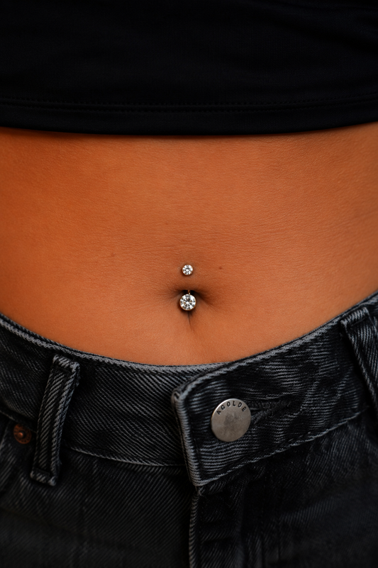 TWINS Crystal Belly Bar