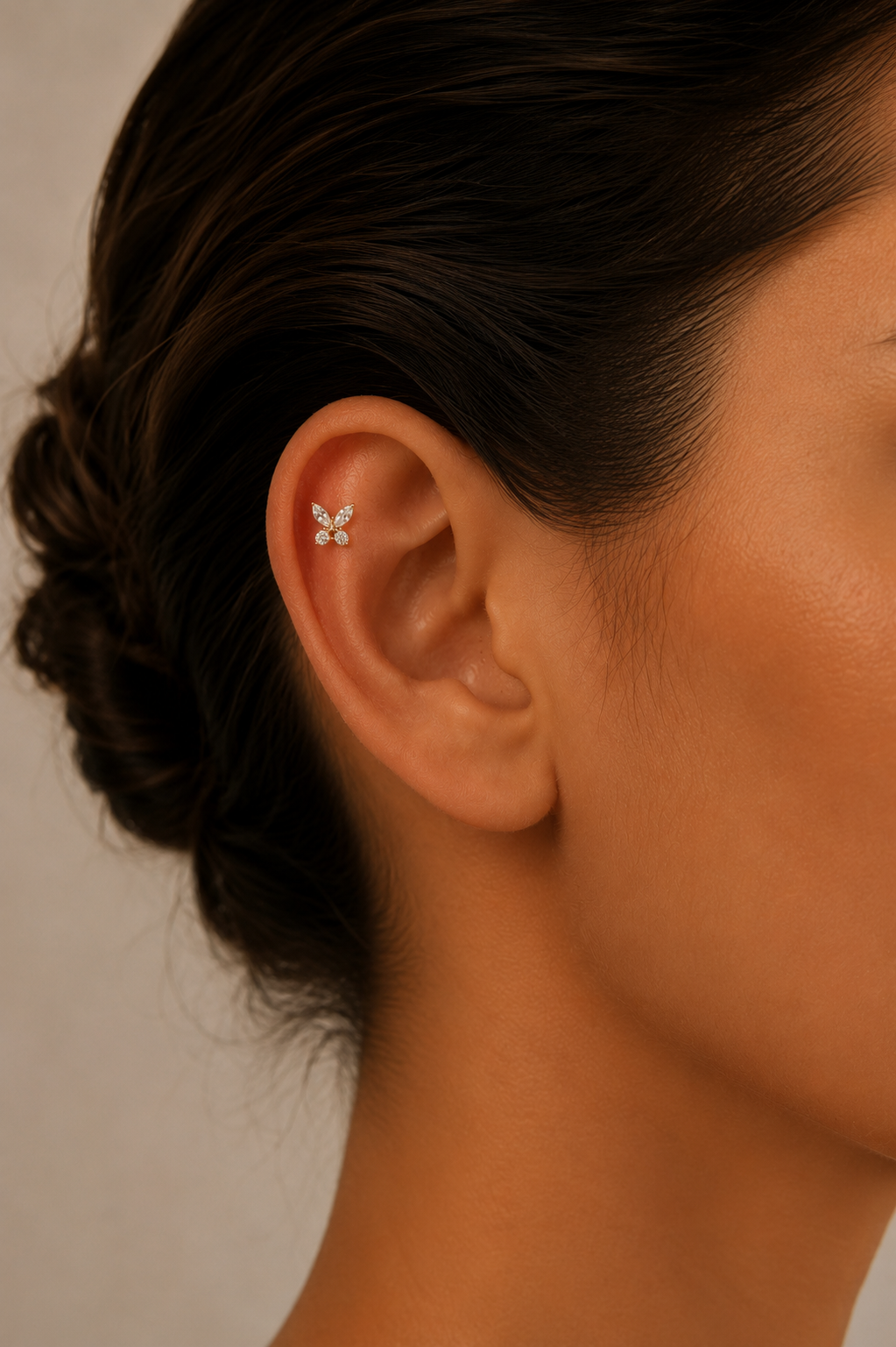 TWINS Crystal Butterfly Stud