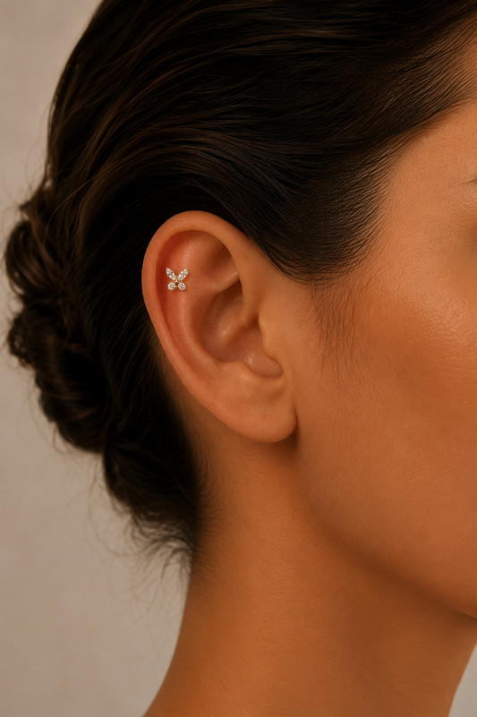TWINS Crystal Butterfly Stud